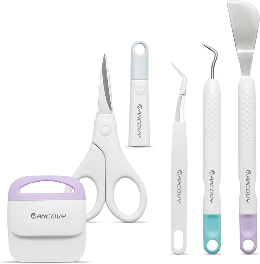 Jeu d'outils de base pour Cricut Vinyl Weeding Tools pour Cricut/Silhouette/Siser/Oracal 631 651 751 Vinyl 5pcs Cardstock Crafting Tools Kit