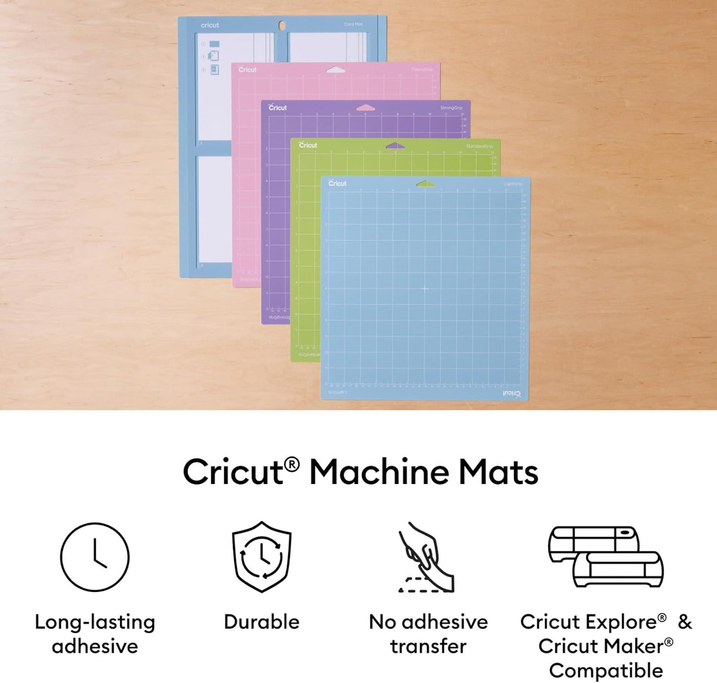Cricut Lot de 4 tapis variés 30,5 x 30,5 cm, Variété