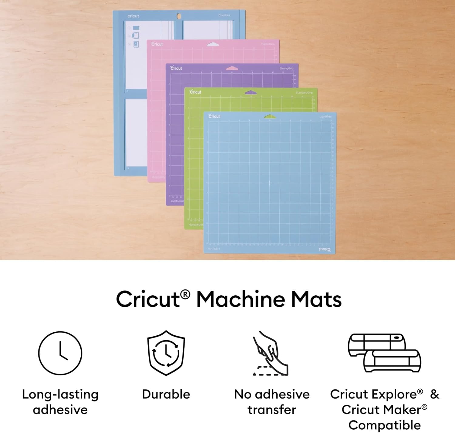 Cricut Lot de 4 tapis variés 30,5 x 30,5 cm, Variété
