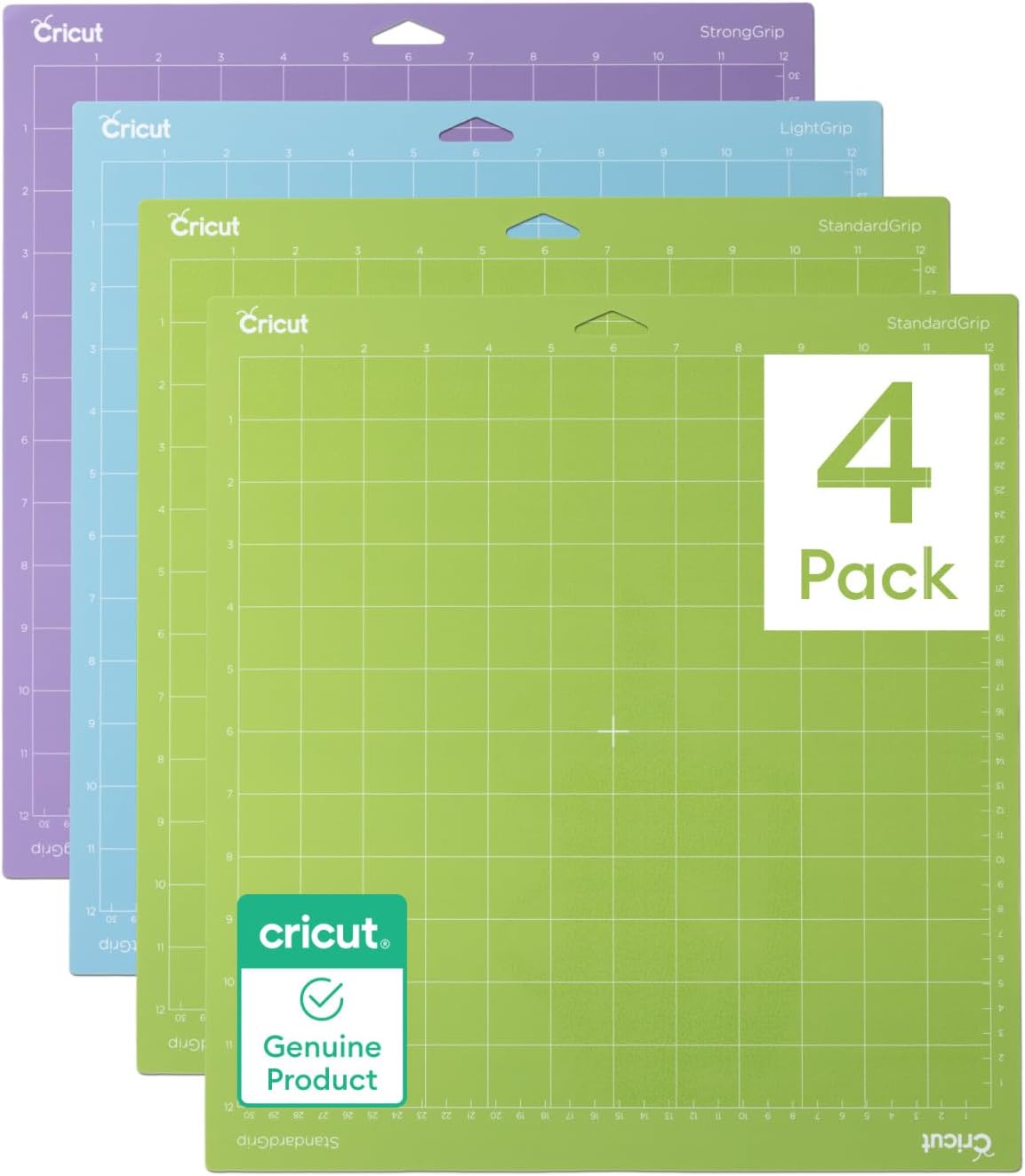 Cricut Lot de 4 tapis variés 30,5 x 30,5 cm, Variété