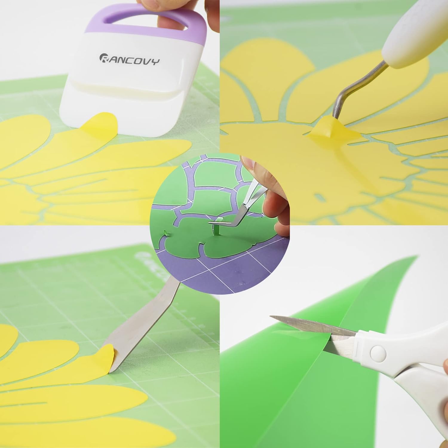 Jeu d'outils de base pour Cricut Vinyl Weeding Tools pour Cricut/Silhouette/Siser/Oracal 631 651 751 Vinyl 5pcs Cardstock Crafting Tools Kit