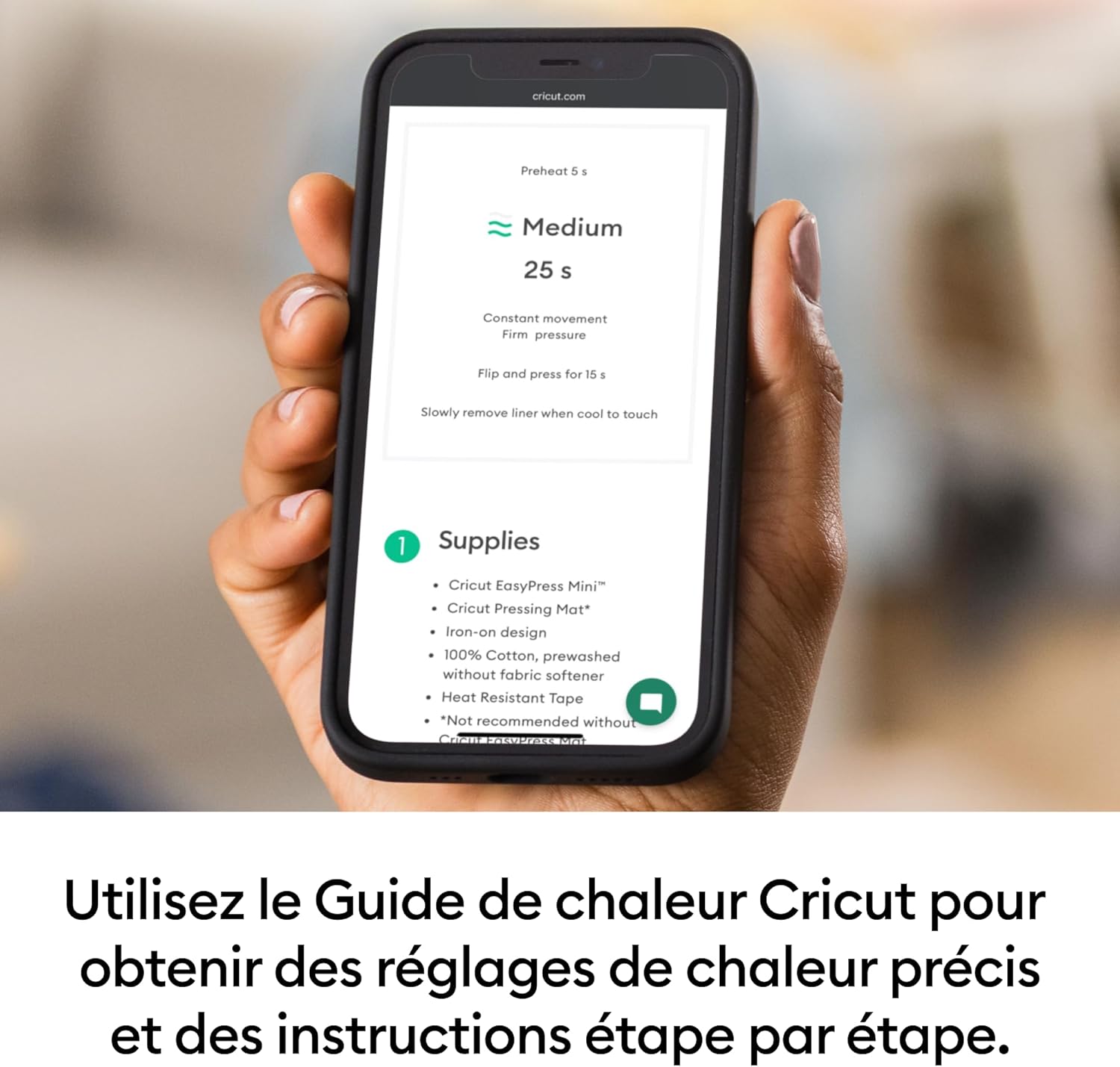 Cricut EasyPress Mini | Presse à chaud compacte pour vinyle thermocollant (HTV), produits Infusible Ink et de sublimation | Bleu zen