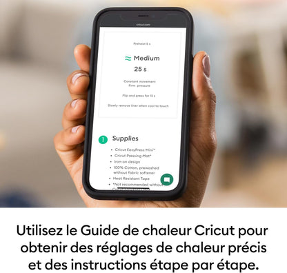 Cricut EasyPress Mini | Presse à chaud compacte pour vinyle thermocollant (HTV), produits Infusible Ink et de sublimation | Bleu zen