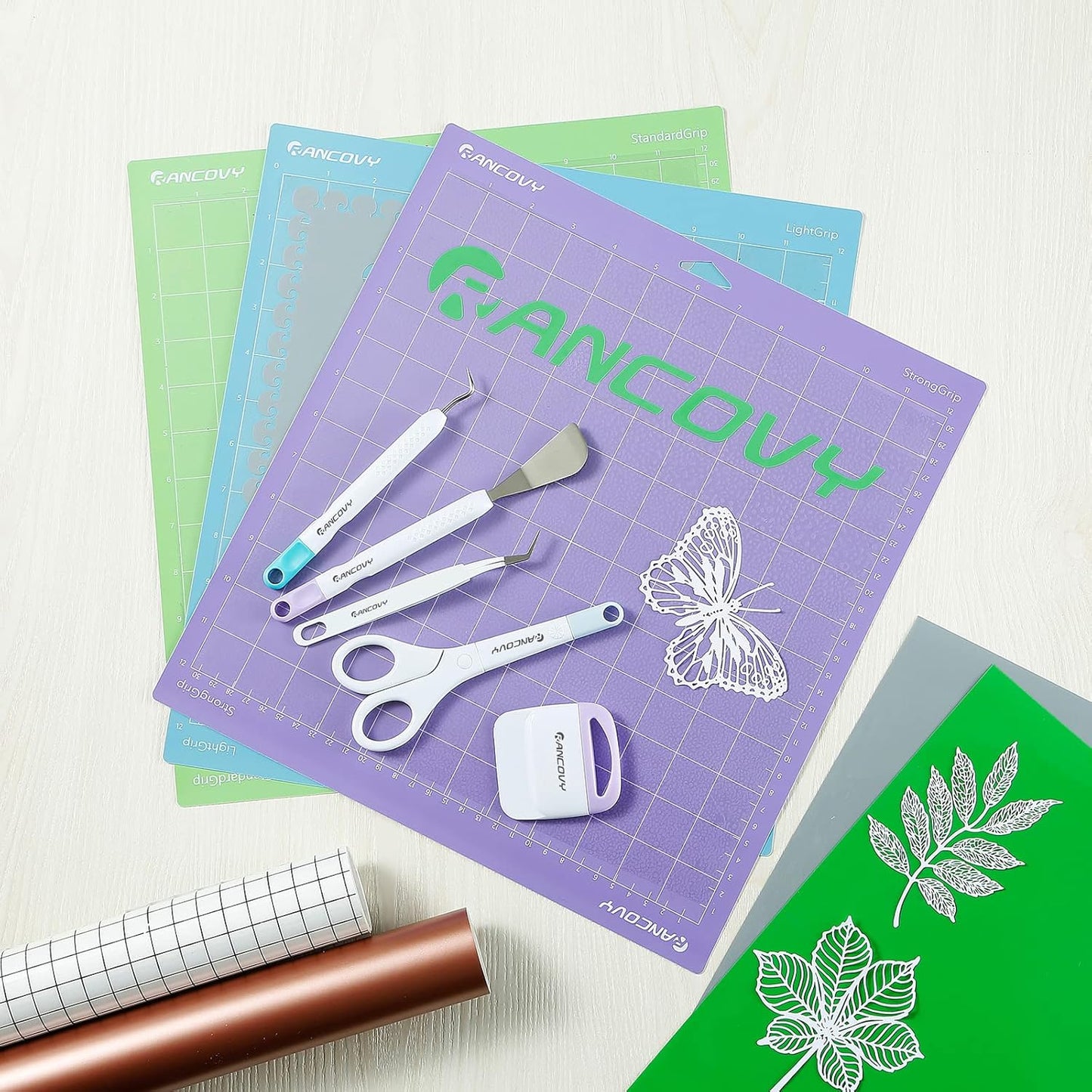 Jeu d'outils de base pour Cricut Vinyl Weeding Tools pour Cricut/Silhouette/Siser/Oracal 631 651 751 Vinyl 5pcs Cardstock Crafting Tools Kit
