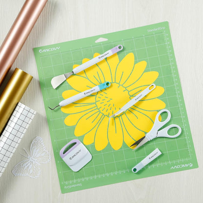 Jeu d'outils de base pour Cricut Vinyl Weeding Tools pour Cricut/Silhouette/Siser/Oracal 631 651 751 Vinyl 5pcs Cardstock Crafting Tools Kit
