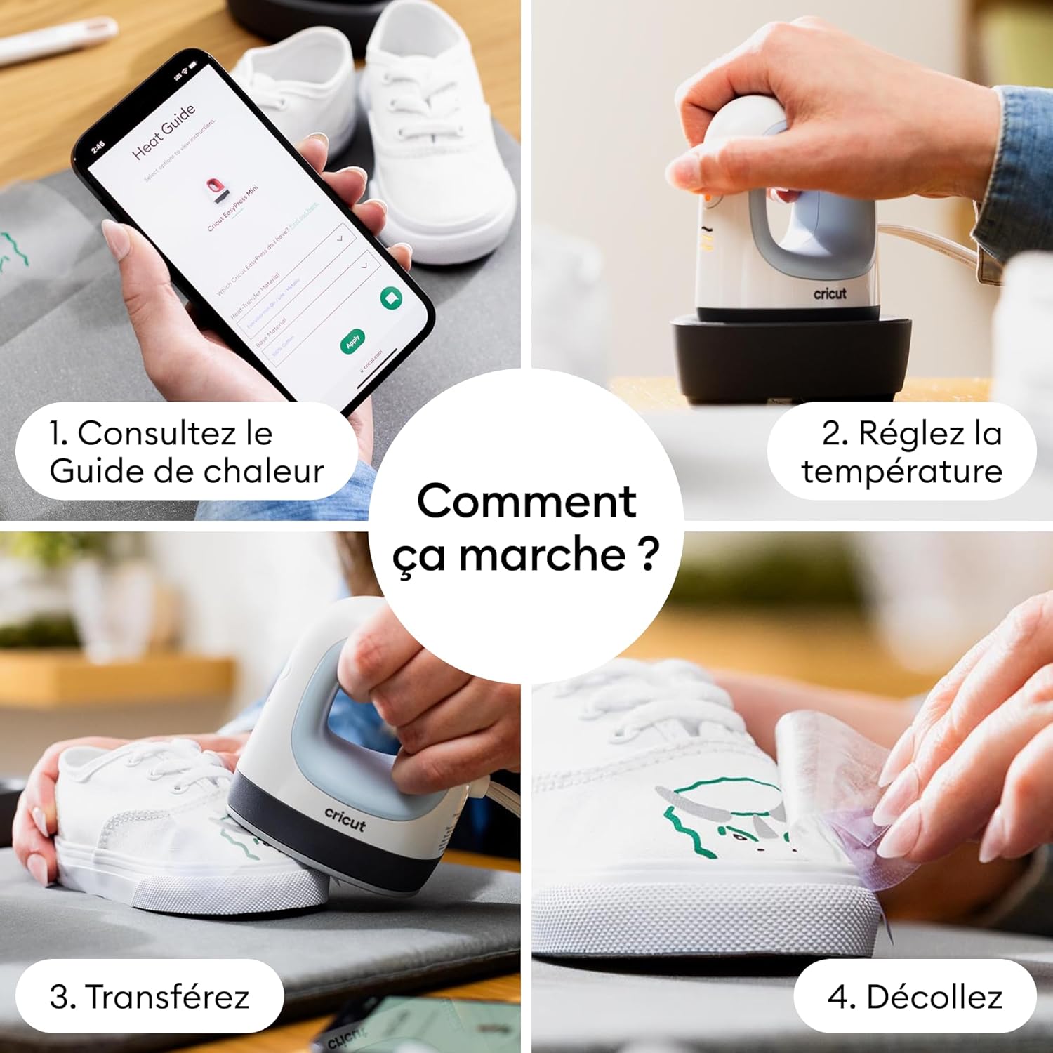 Cricut EasyPress Mini | Presse à chaud compacte pour vinyle thermocollant (HTV), produits Infusible Ink et de sublimation | Bleu zen