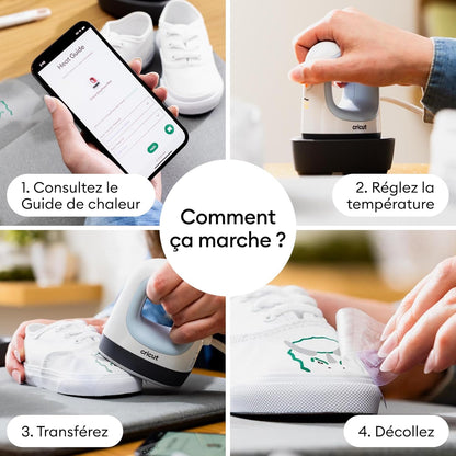 Cricut EasyPress Mini | Presse à chaud compacte pour vinyle thermocollant (HTV), produits Infusible Ink et de sublimation | Bleu zen